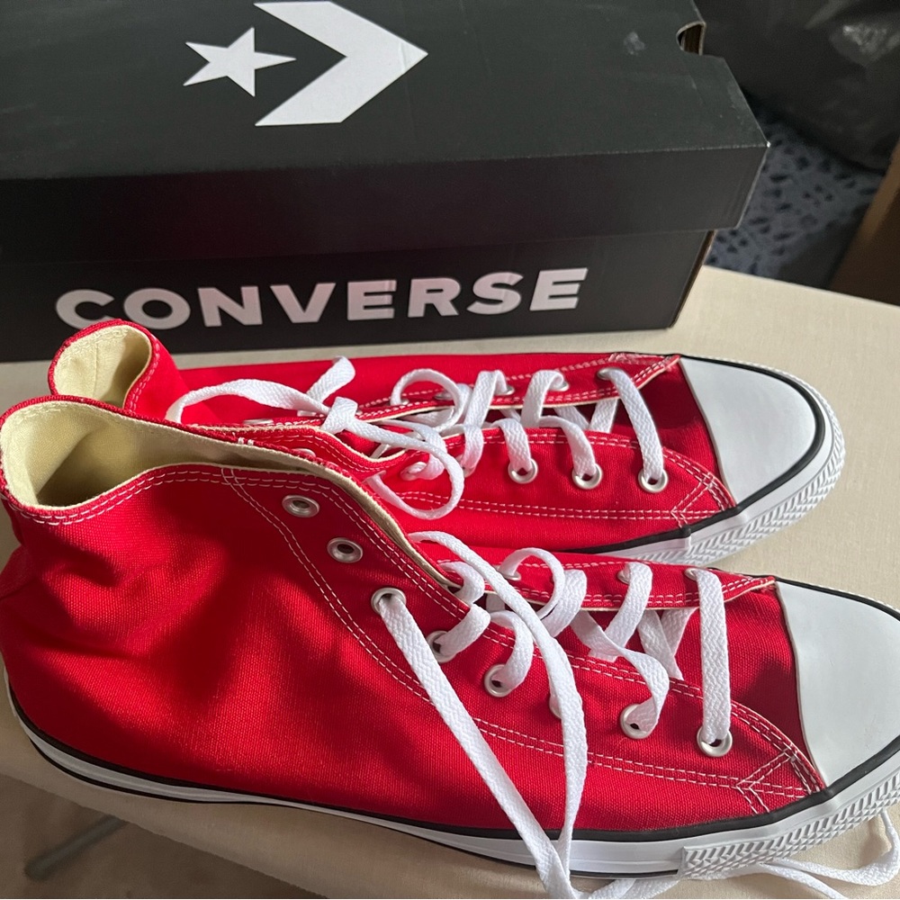 Men’s red Converse size 14